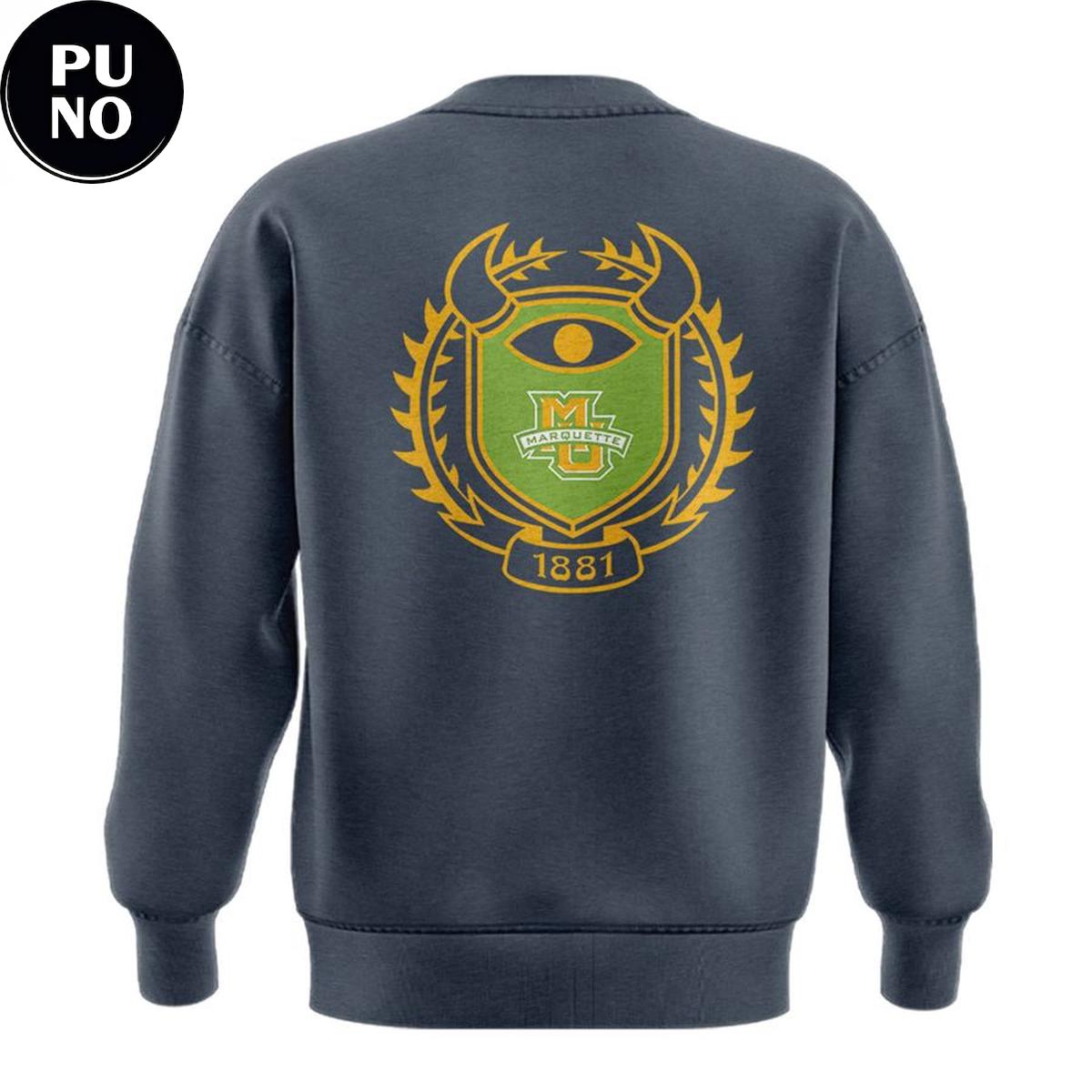 Marquette Golden Eagles x Monsters University Mike Wazowski Hoodie T-Shirt