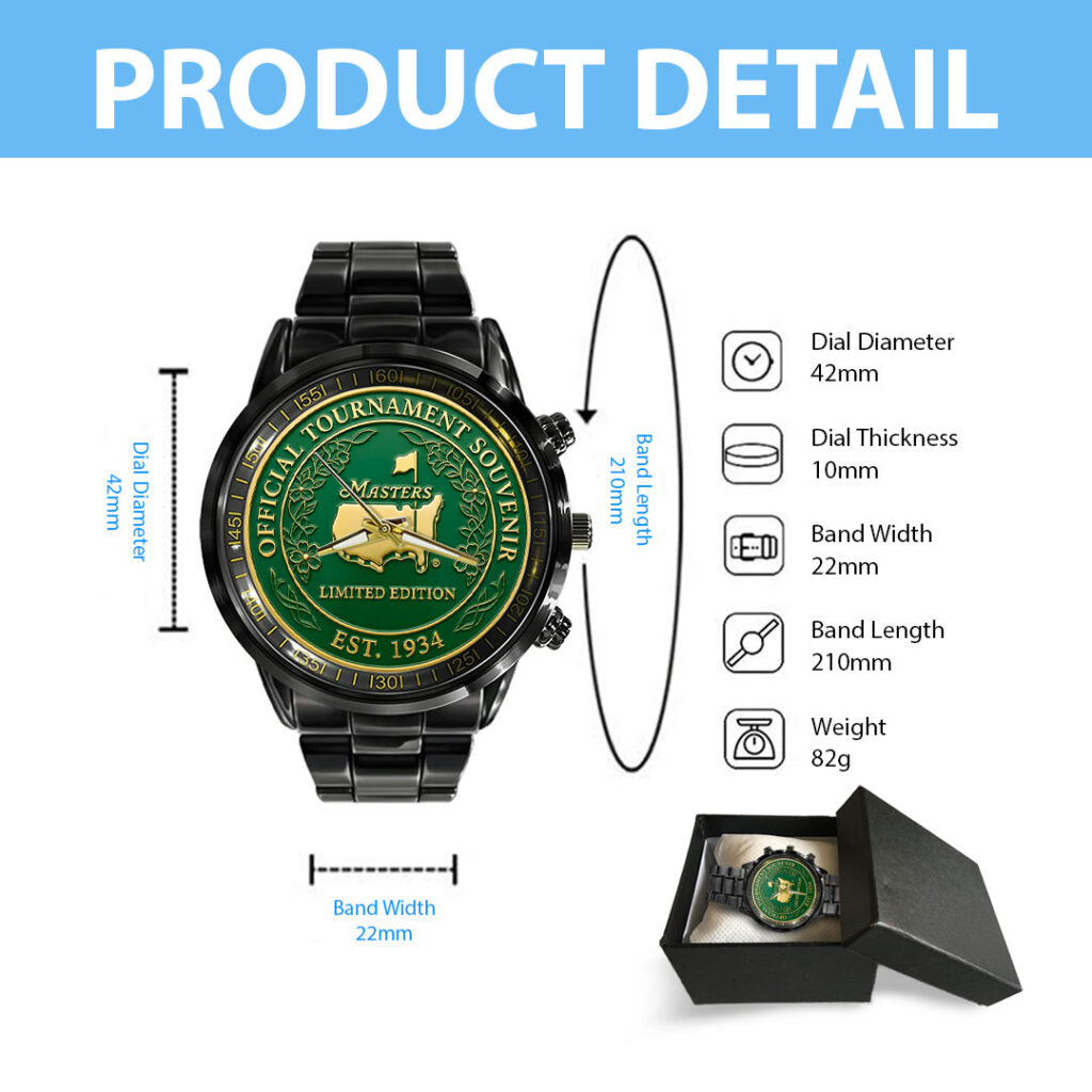 Masters Tournament Black Stainless Steel Watch - HOATT17304