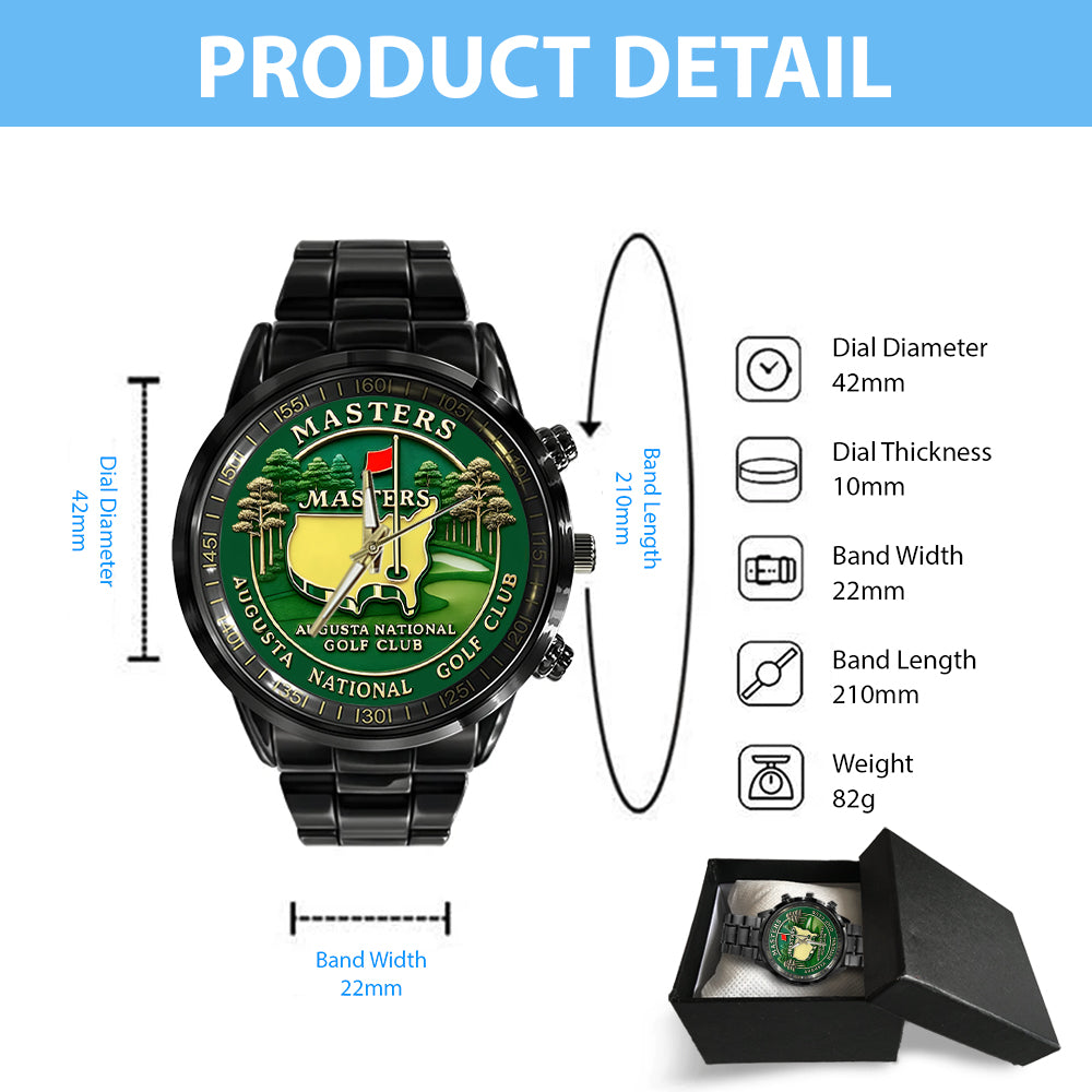 Masters Tournament Black Stainless Steel Watch - MAITM 10741
