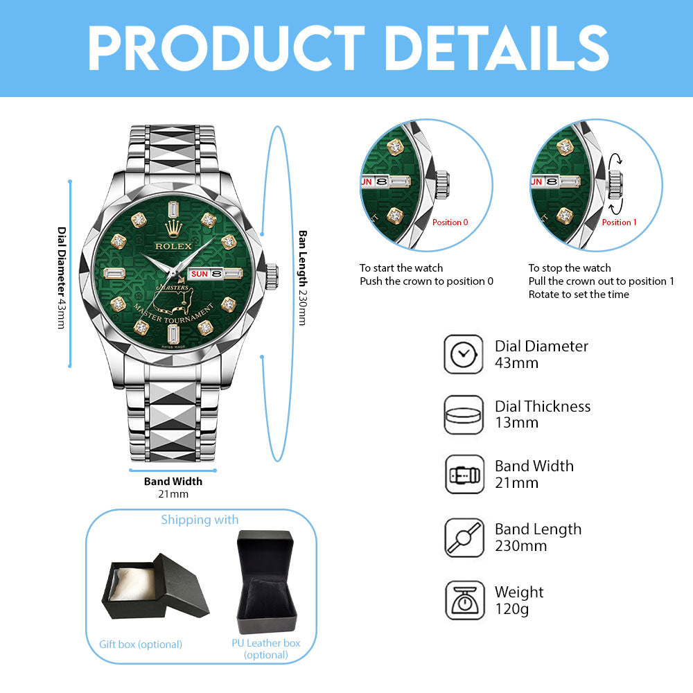 Masters Tournament x Rolex Alloy Luxury Quartz Watch - TMTHU5027