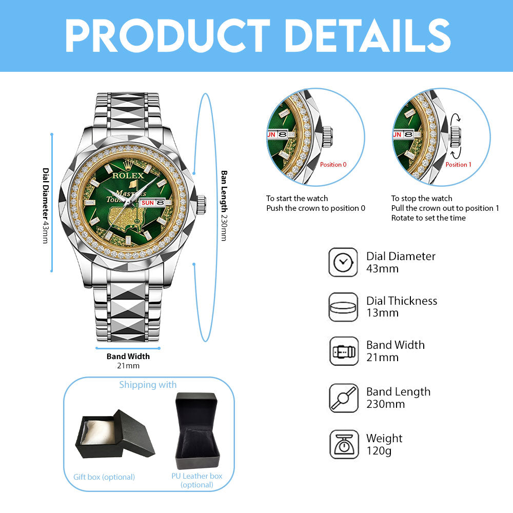 Masters Tournament x Rolex Alloy Luxury Quartz Watch - GNE6187