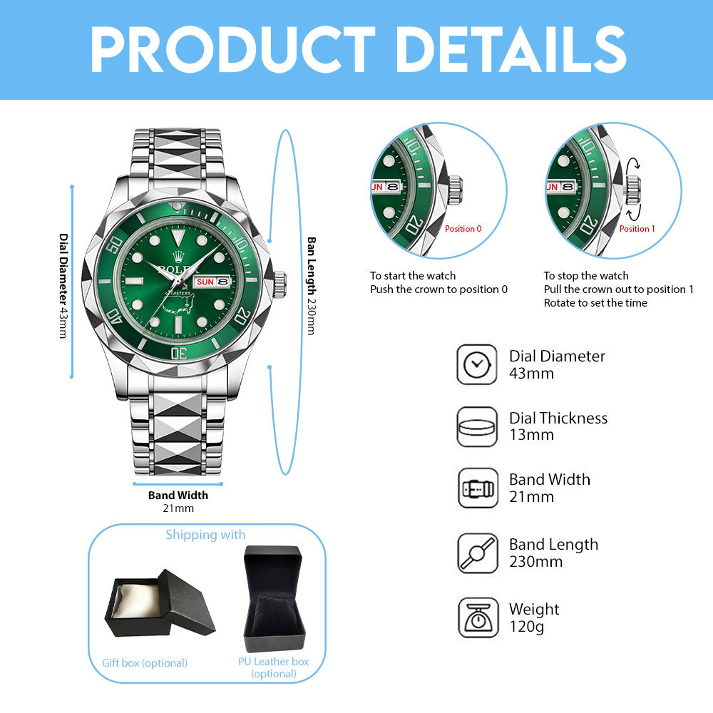 Masters Tournament x Rolex Alloy Luxury Quartz Watch - MAITM14965