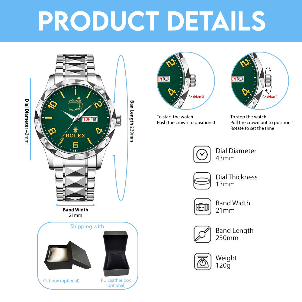Masters Tournament x Rolex Alloy Luxury Quartz Watch - MAITM14964