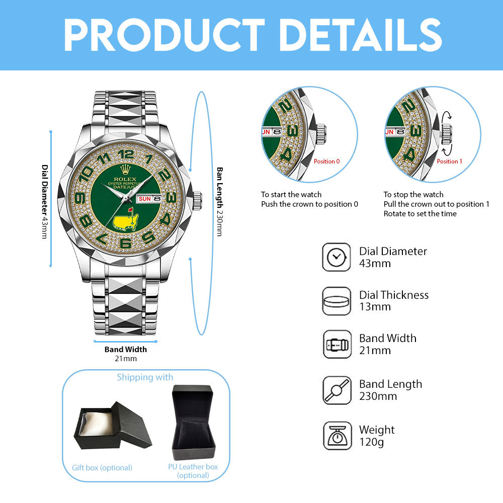 Masters Tournament x Rolex Alloy Luxury Quartz Watch - MAITM14982