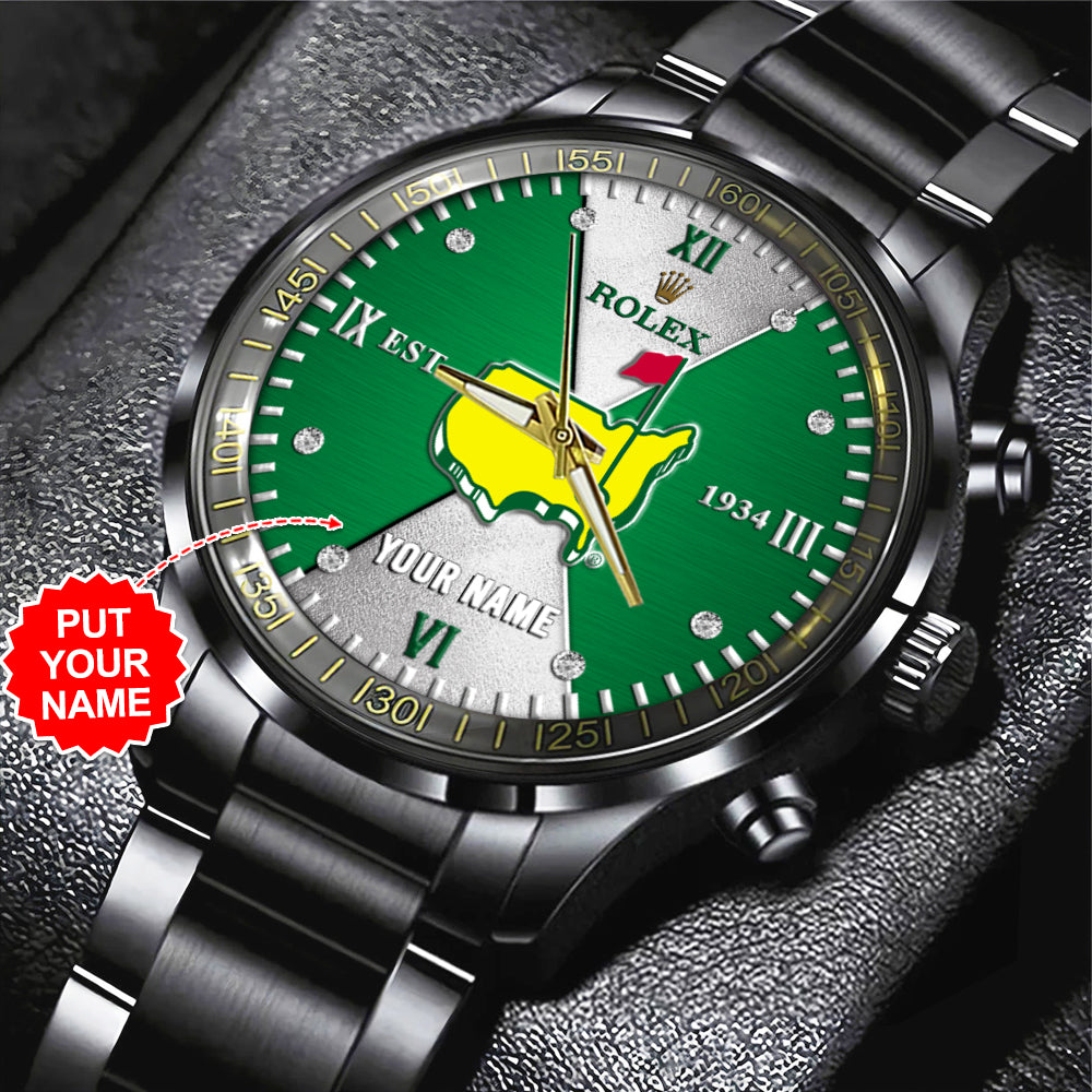 Personalized Masters Tournament x Rolex Black Stainless Steel Watch - MAITM 10535