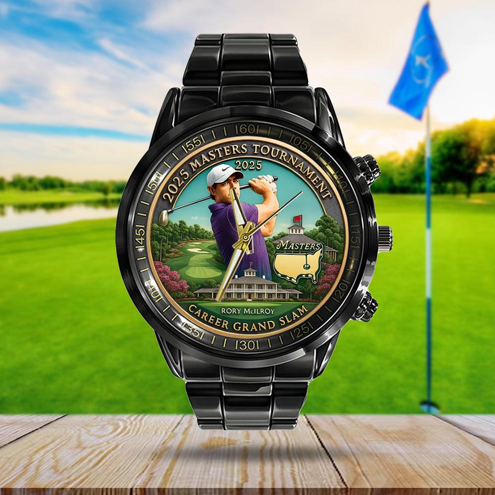 Masters Tournament x Rory McIlroy Black Stainless Steel Watch - MAITM 10739