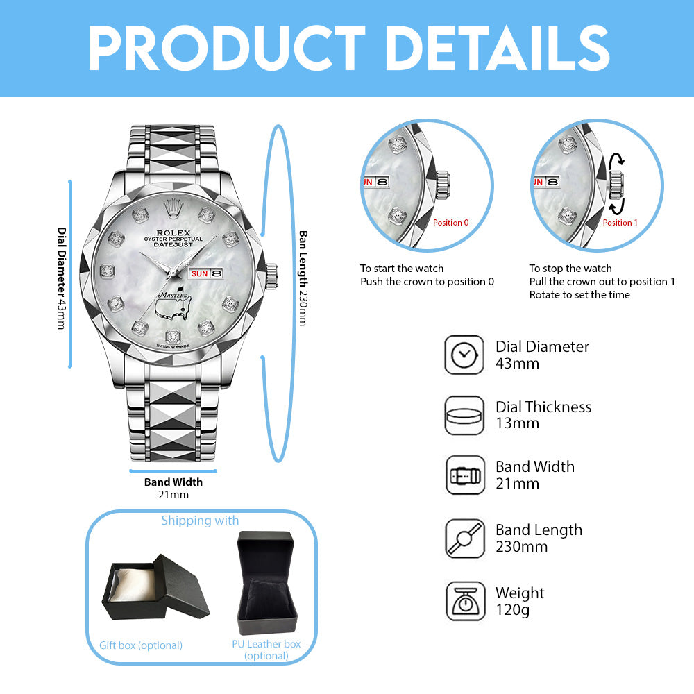 Masters Tournament x Rolex Alloy Luxury Quartz Watch - GNE5776