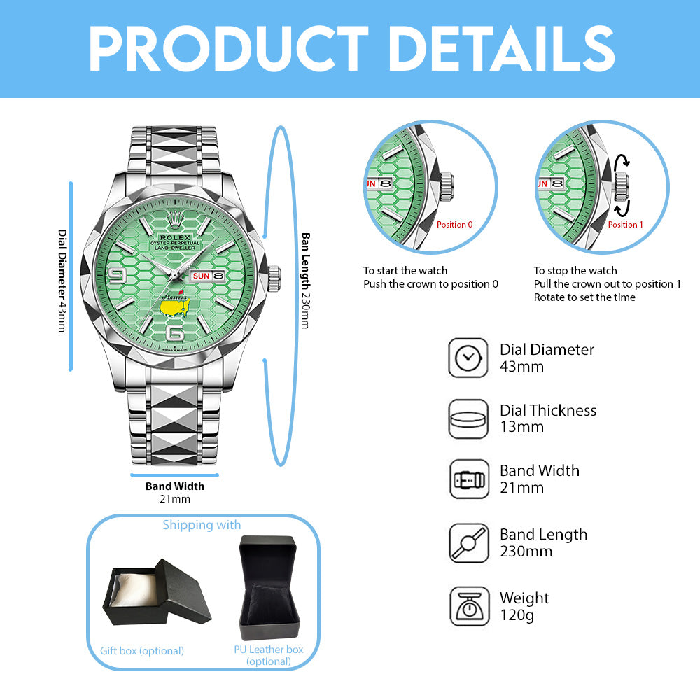 Masters Tournament x Rolex Alloy Luxury Quartz Watch - GNE5977