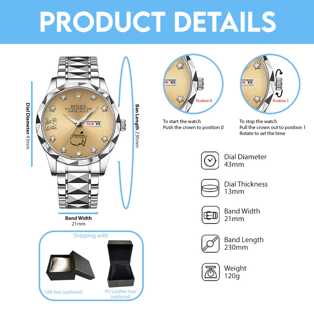 Masters Tournament x Rolex Alloy Luxury Quartz Watch - GNE6048