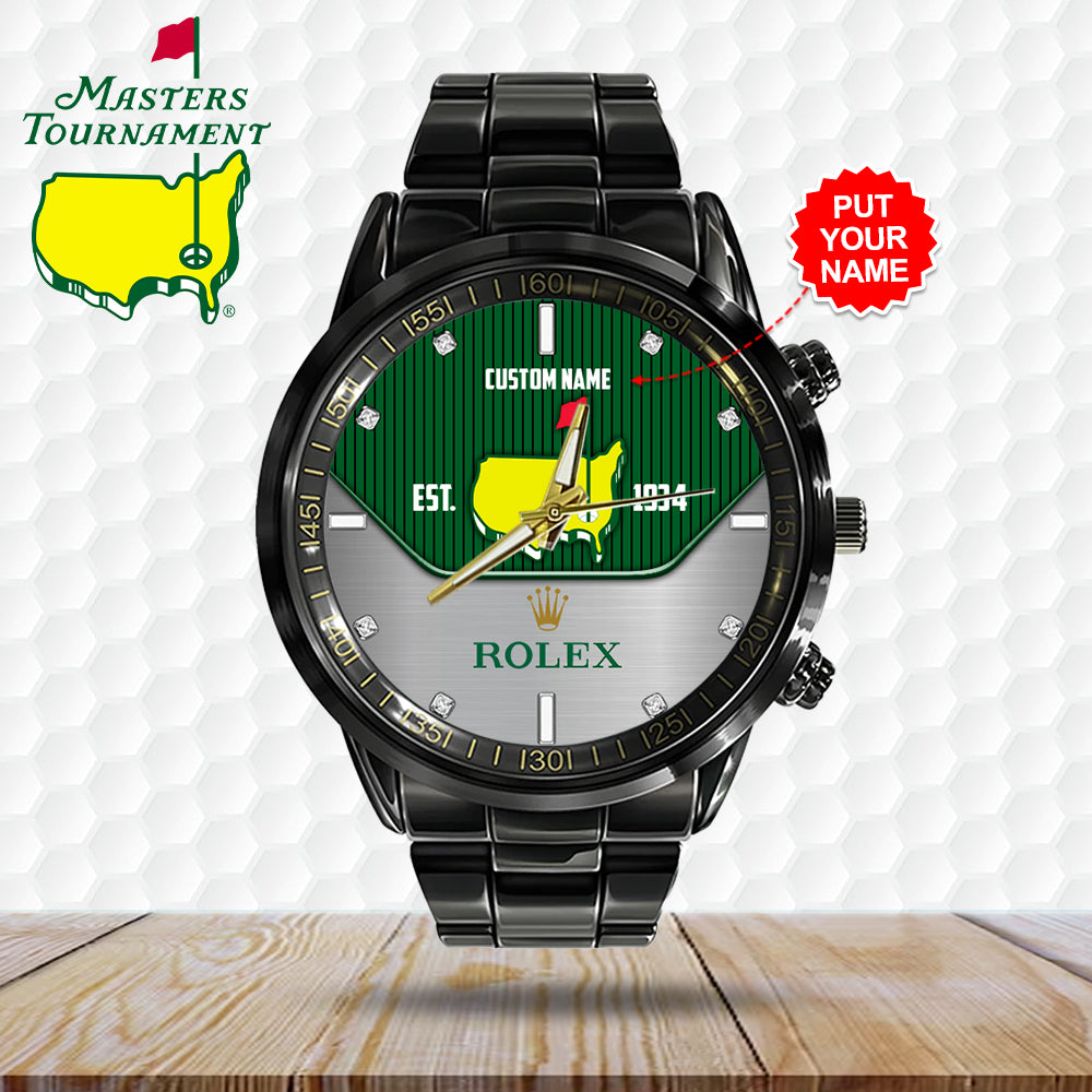 Personalized Masters Tournament x Rolex Black Stainless Steel Watch - MAITM 6383