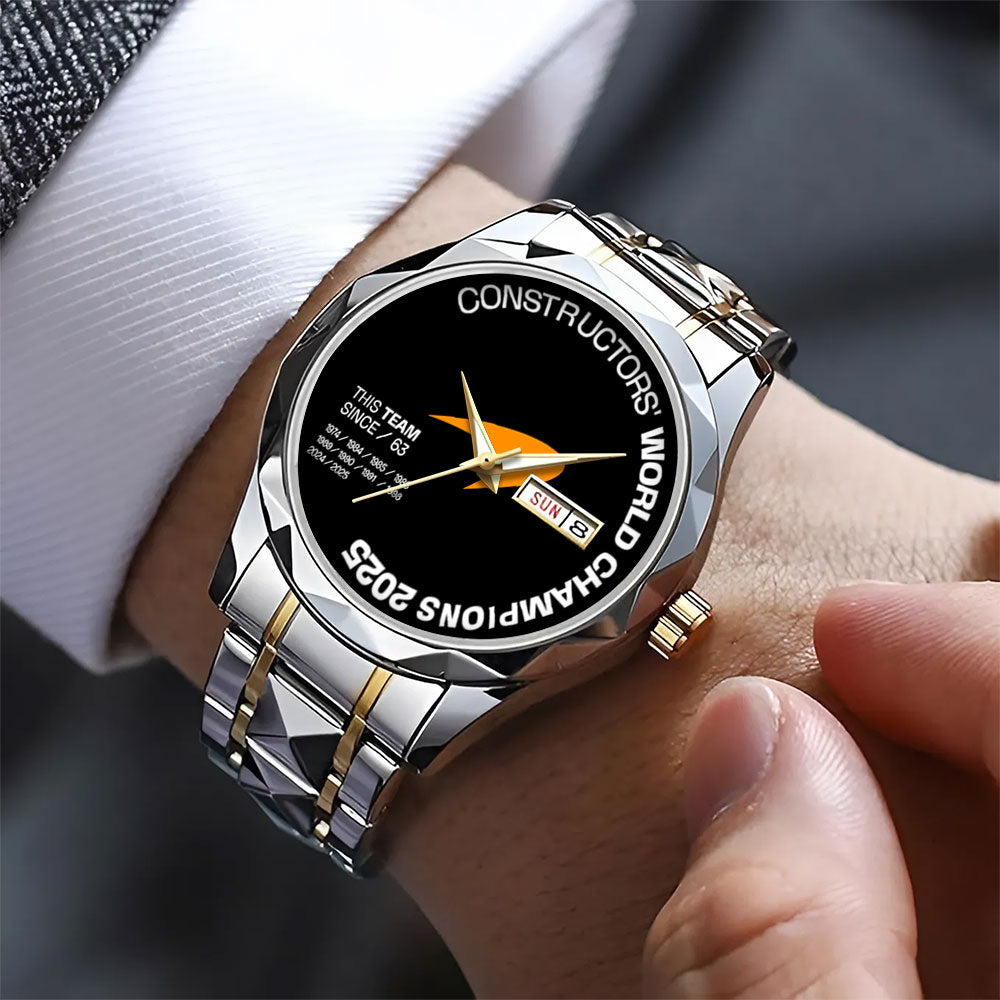 McLaren Formula 1 Team 2025 Constructors' 10 Times Alloy Luxury Quartz Watch - TANTN17265