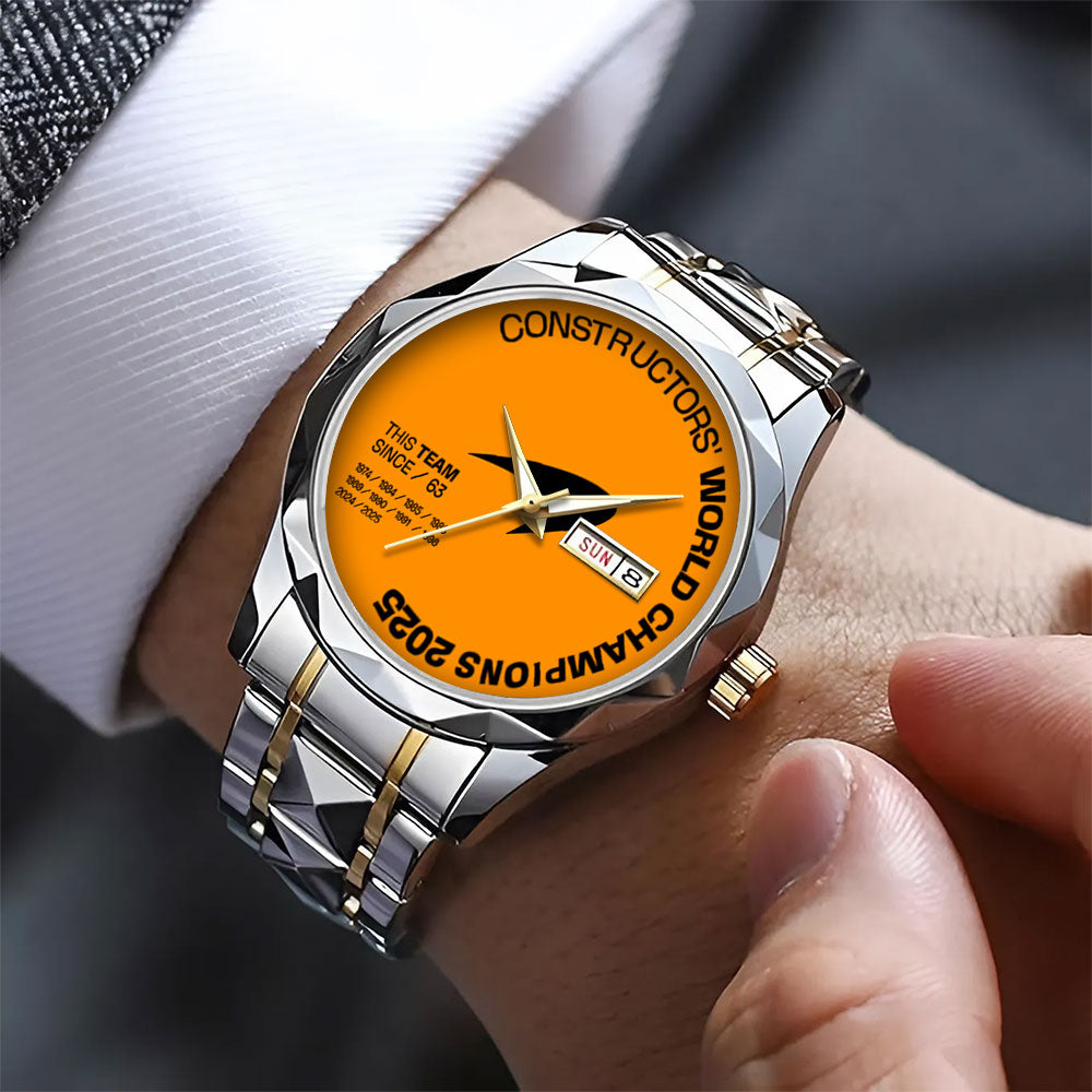McLaren Formula 1 Team 2025 Constructors' 10 Times Alloy Luxury Quartz Watch - TANTN17267