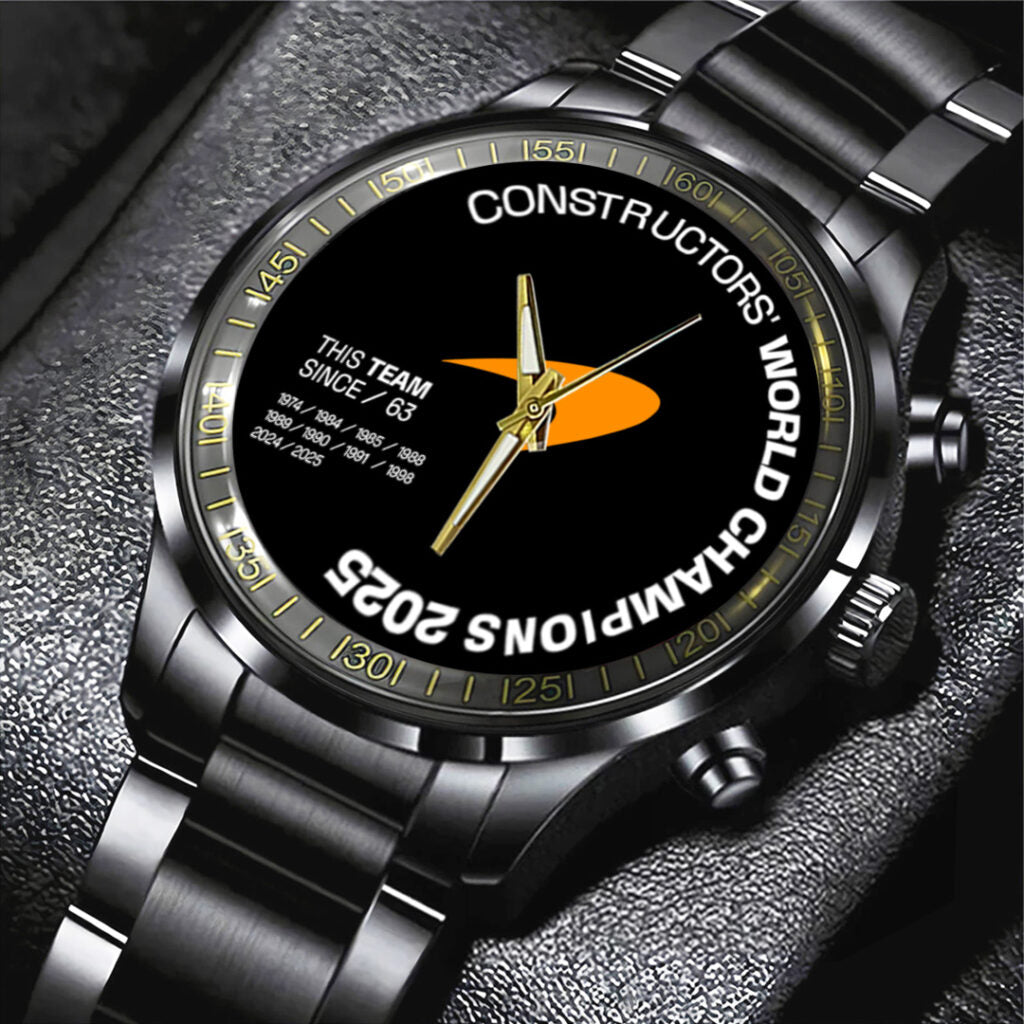McLaren Formula 1 Team 2025 Constructors' 10 Times Black Stainless Steel Watch - TANTN17266