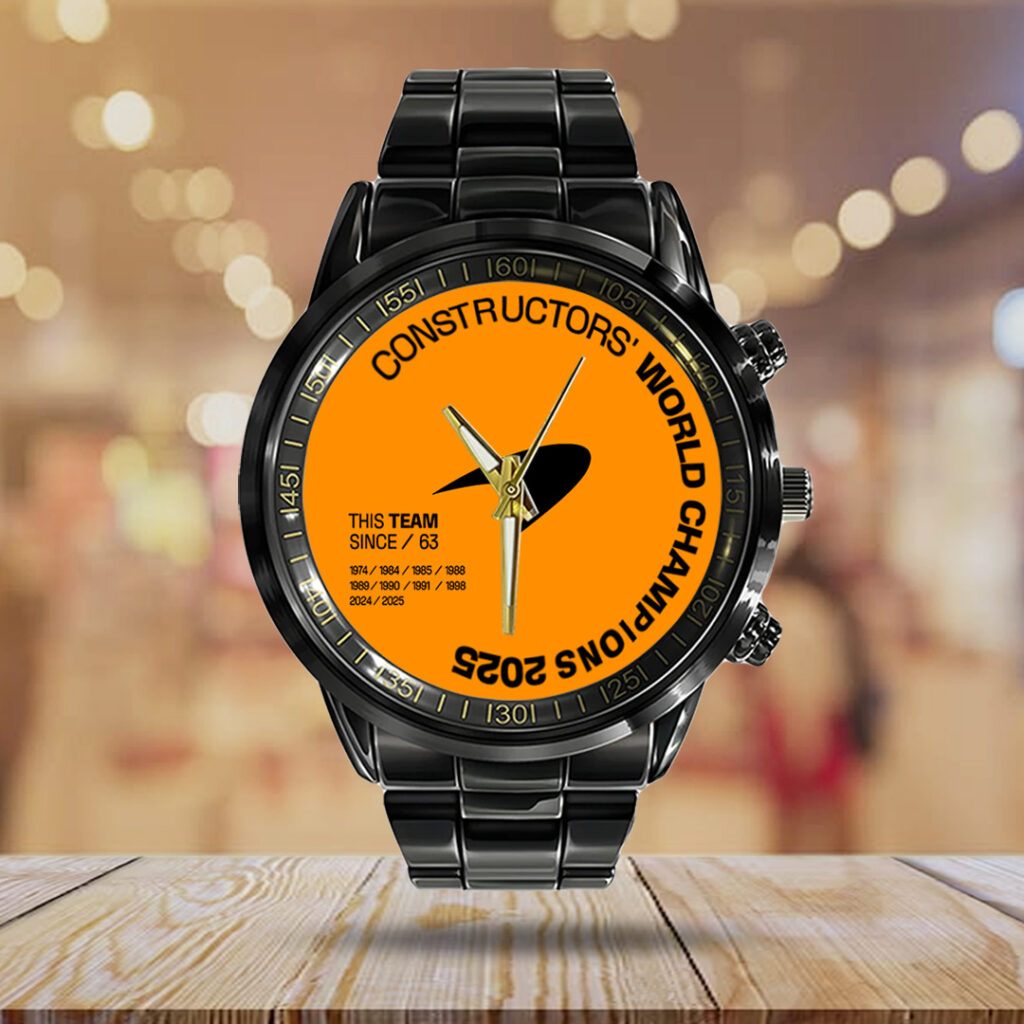 McLaren Formula 1 Team 2025 Constructors' 10 Times Black Stainless Steel Watch - TANTN17268