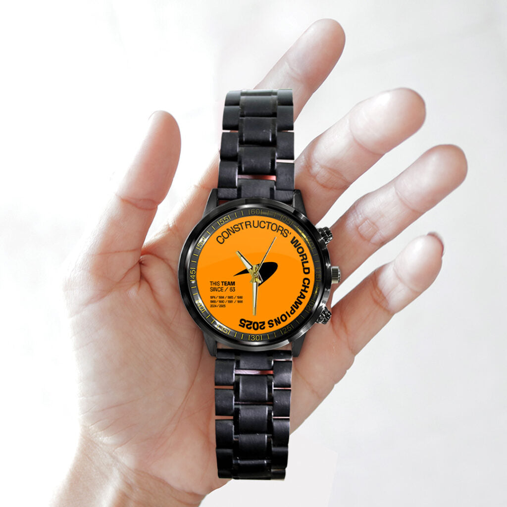 McLaren Formula 1 Team 2025 Constructors' 10 Times Black Stainless Steel Watch - TANTN17268