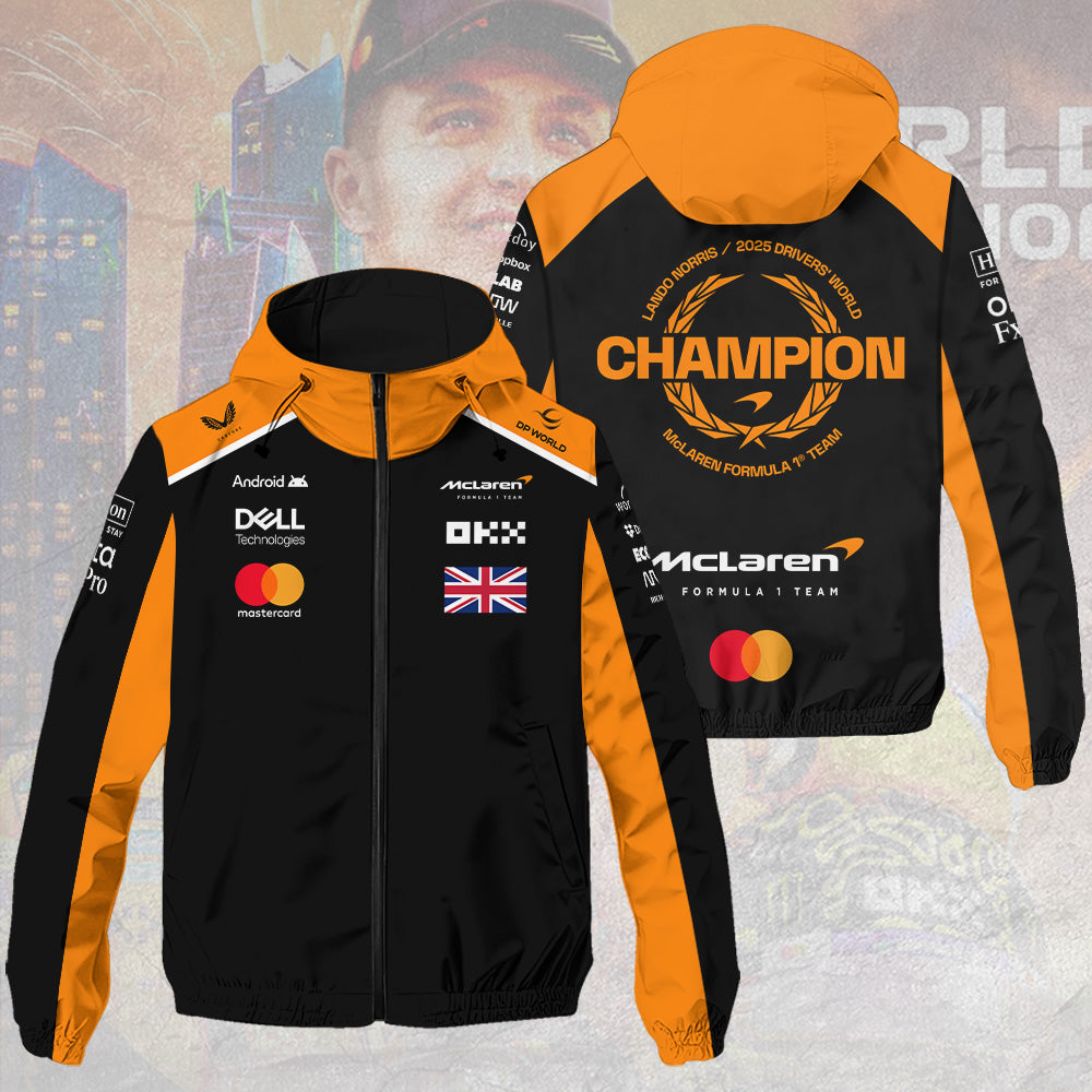 McLaren x Lando Norris 2025 World Champion 3D Windbreaker Jacket – HOATT15009