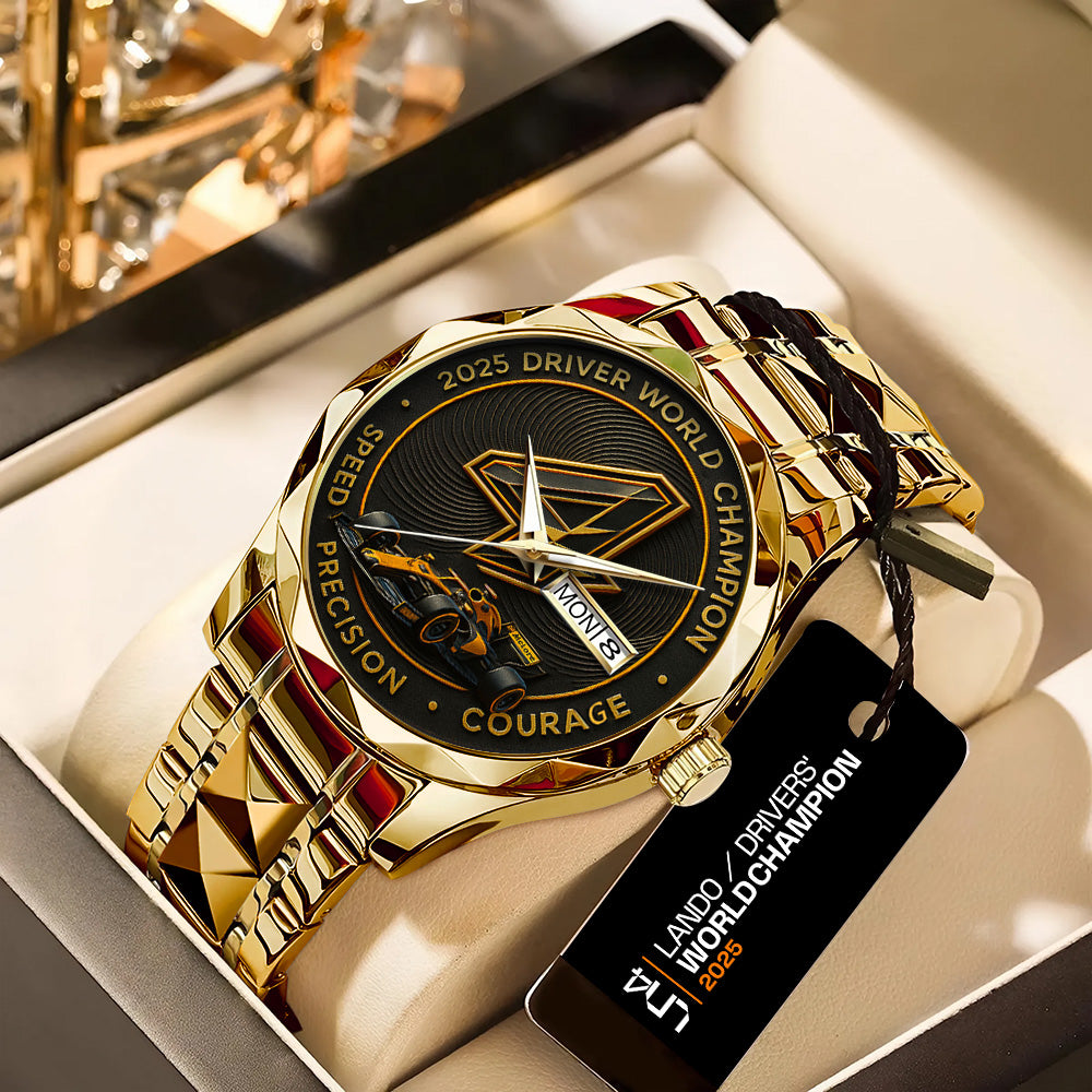 McLaren x Lando Norris World Champions 2025 Alloy Luxury Quartz Watch - TANTN19231