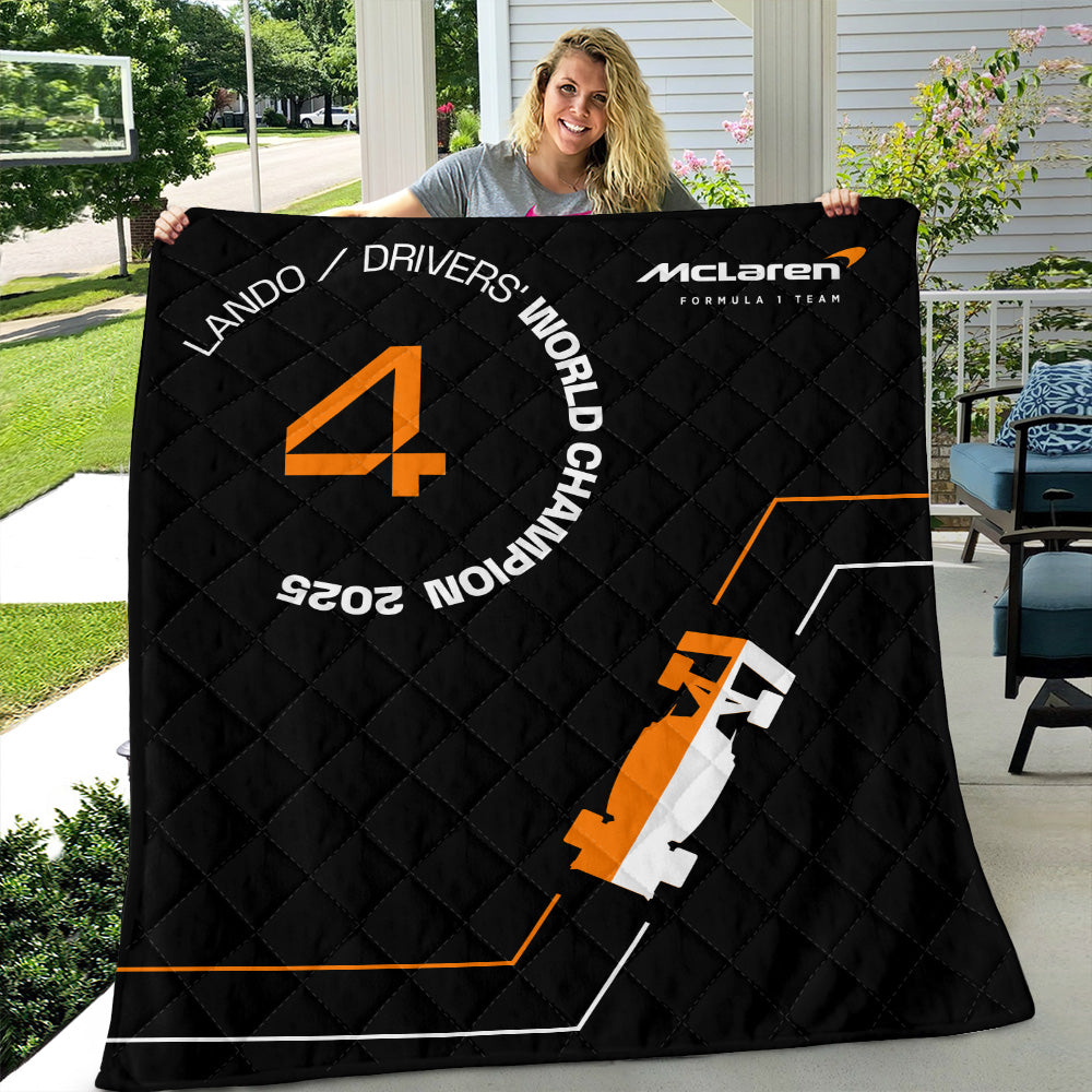 McLaren x Lando Norris World Champions 2025 Quilt Blanket - TANTN19203