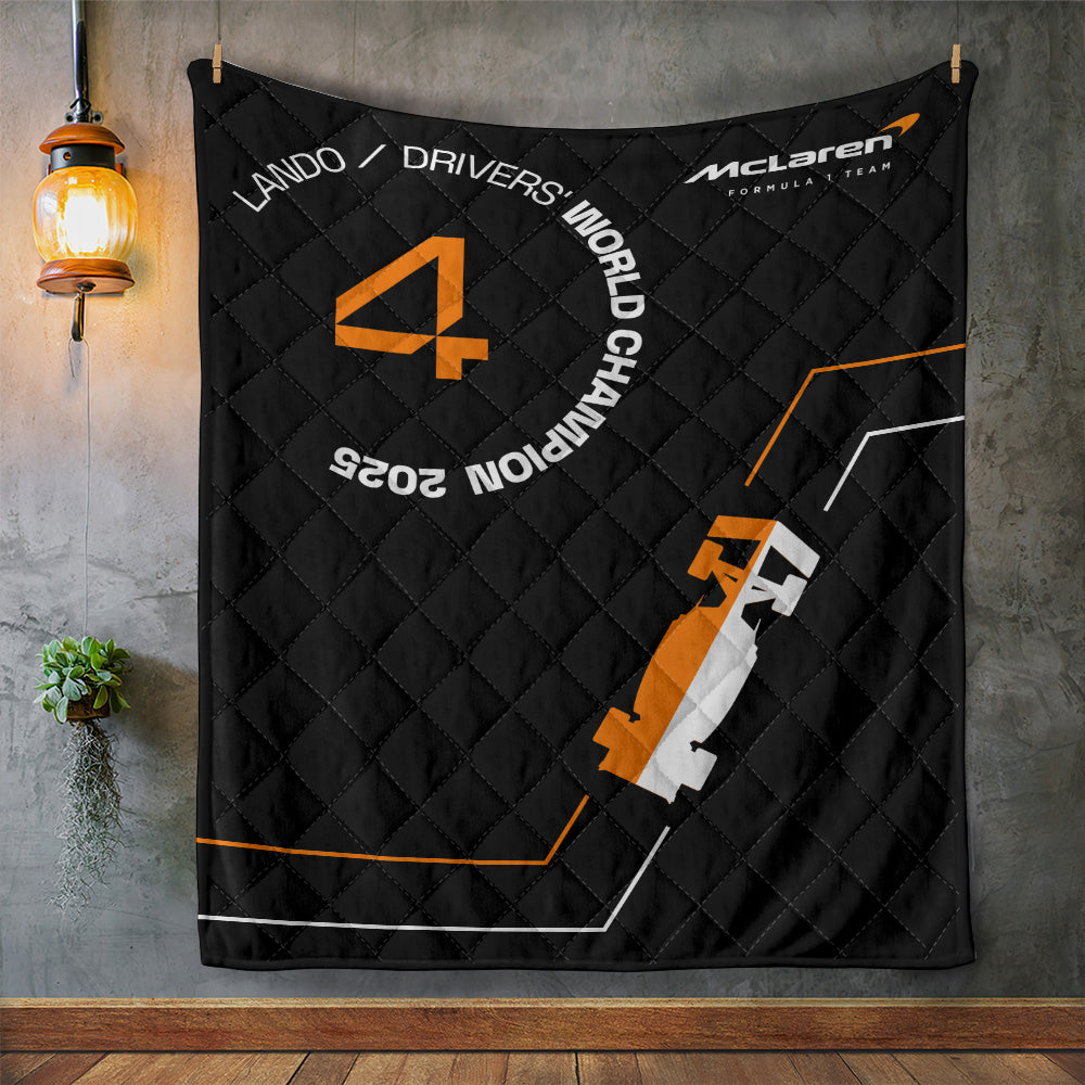 McLaren x Lando Norris World Champions 2025 Quilt Blanket - TANTN19203