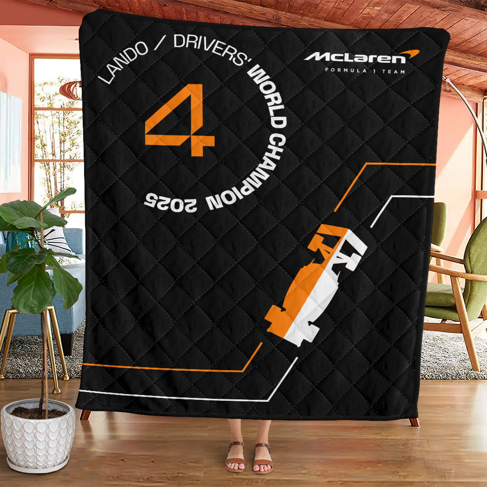 McLaren x Lando Norris World Champions 2025 Quilt Blanket - TANTN19203