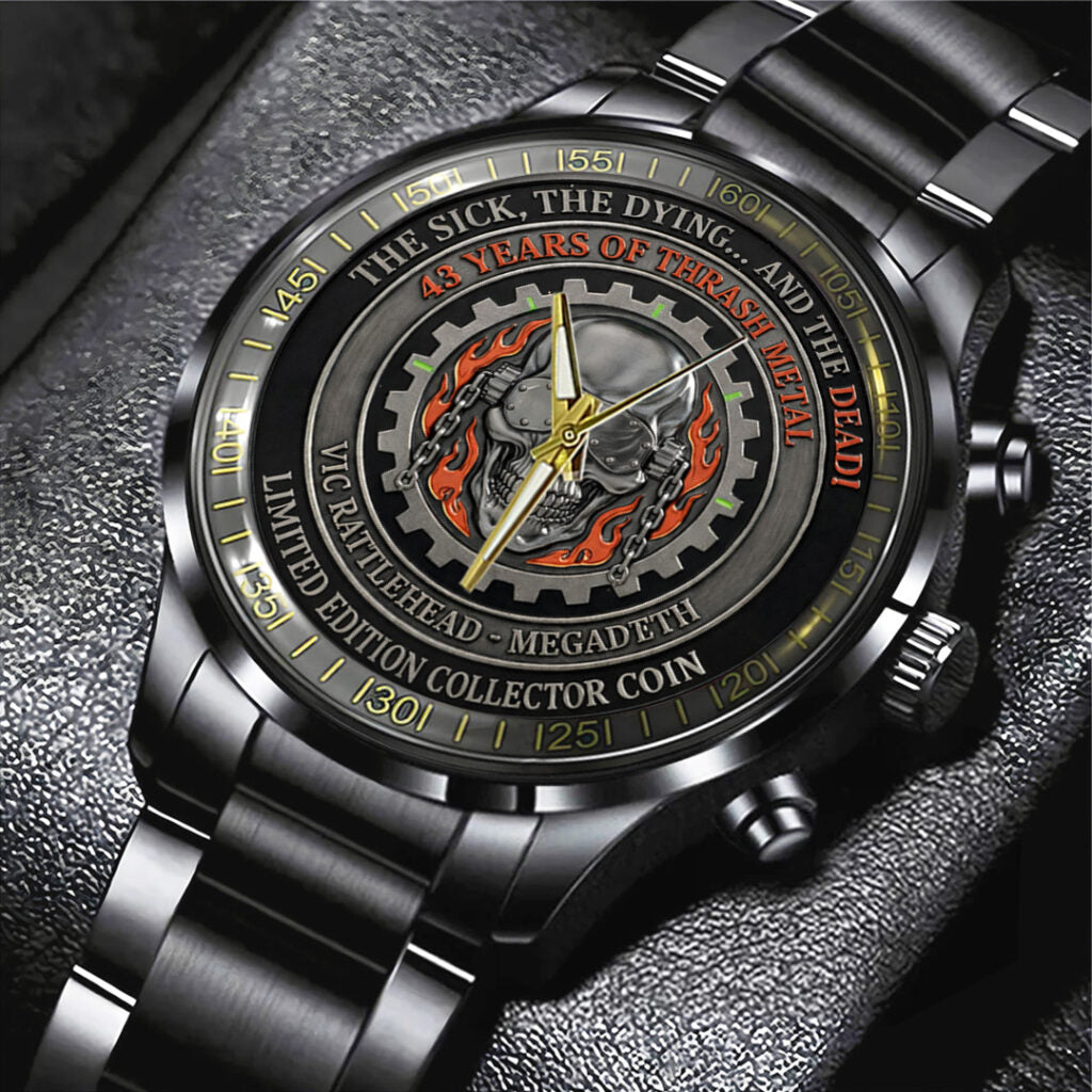 Megadeth Black Stainless Steel Watch - TANTN21460