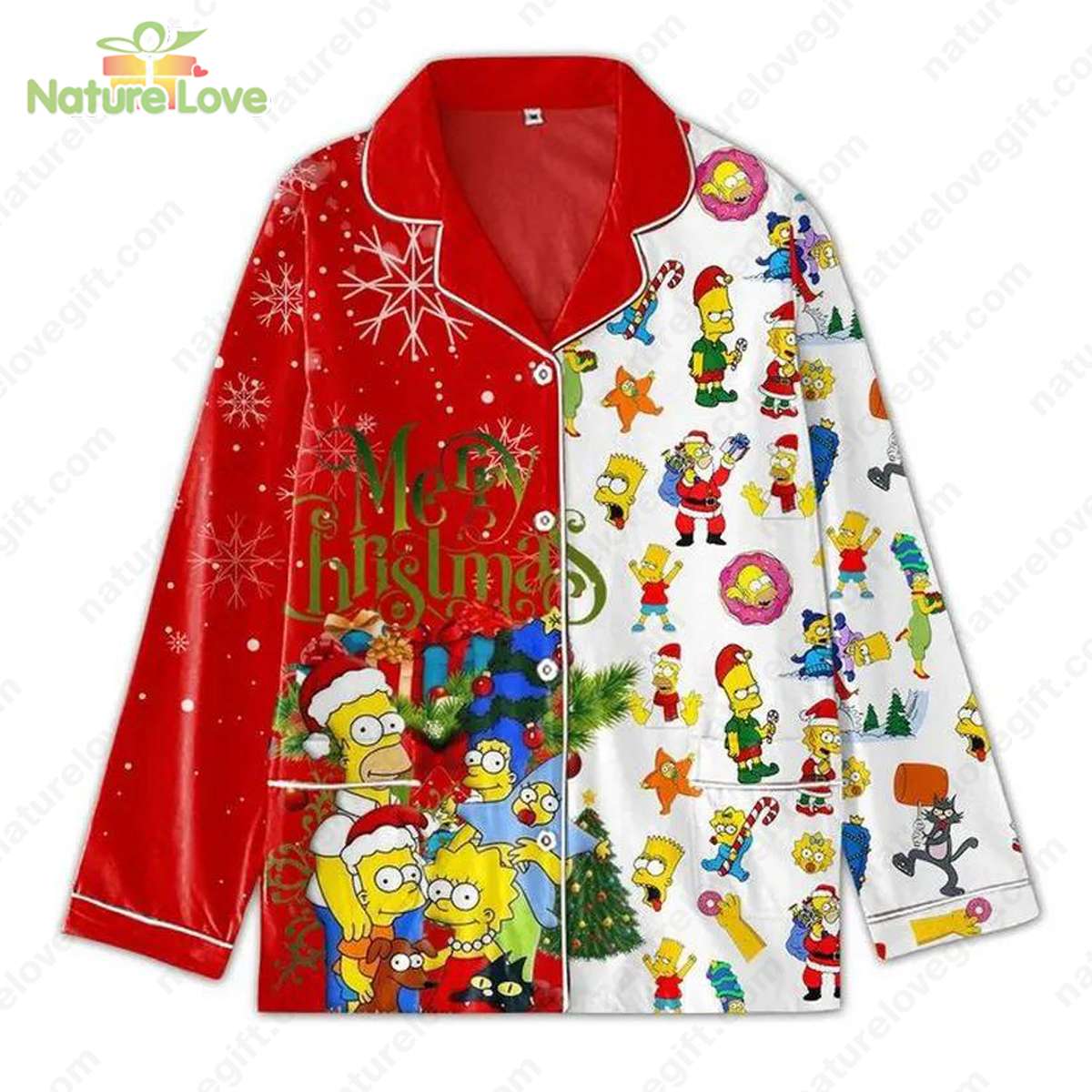 Merry Christmas With The Simpsons Pajamas Set TV Show Gift