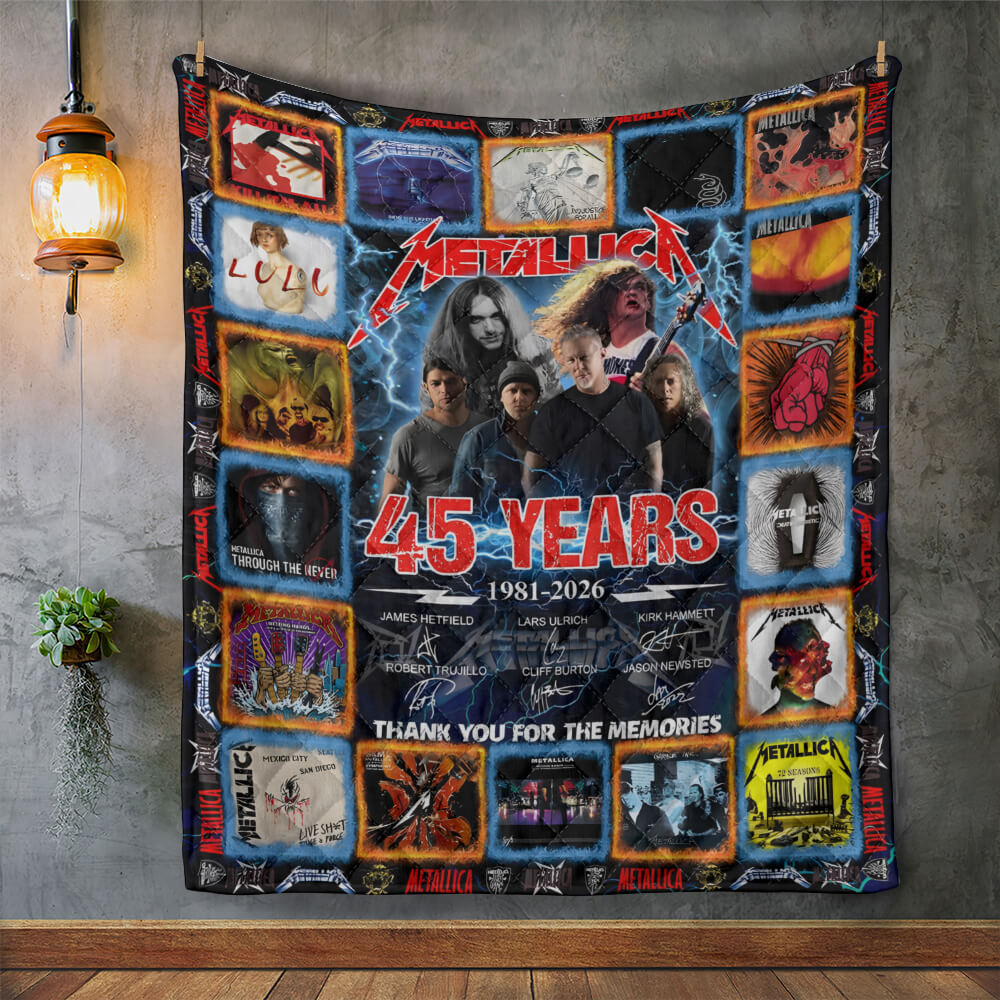 Metallica 45 Years Quilt Blanket - MAITM15065