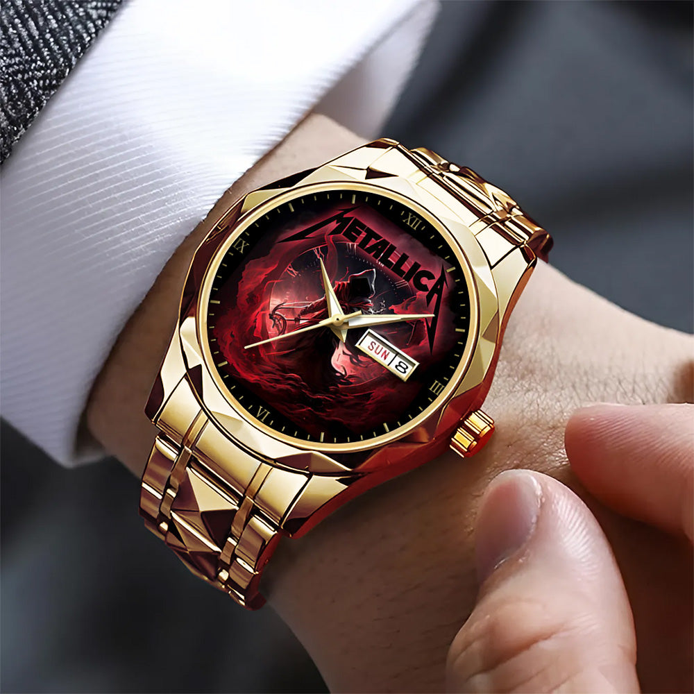 Metallica Alloy Luxury Quartz Watch - GNE 4008