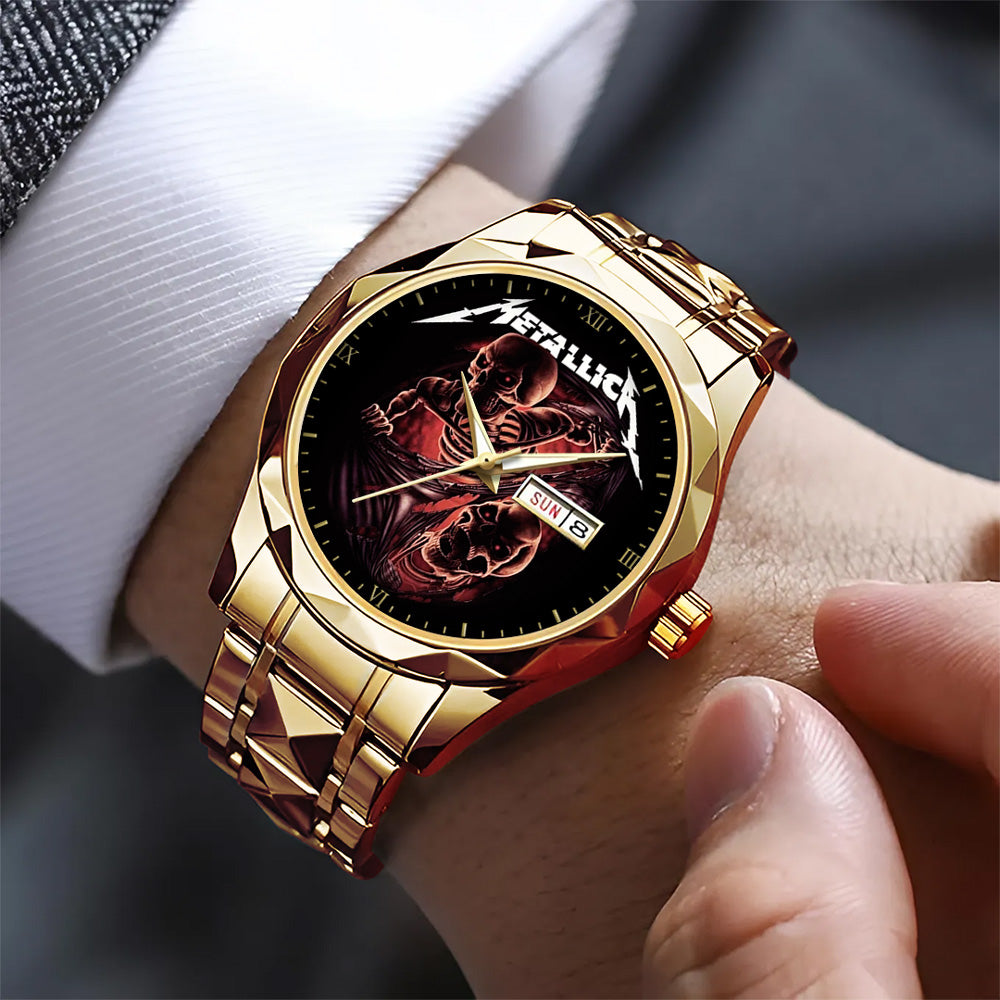 Metallica Alloy Luxury Quartz Watch - GNE 4009