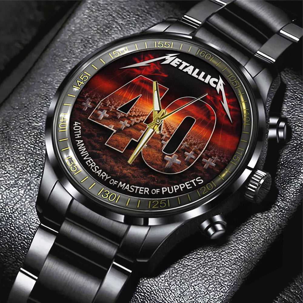 Metallica Black Stainless Steel Watch - TMTHU3019