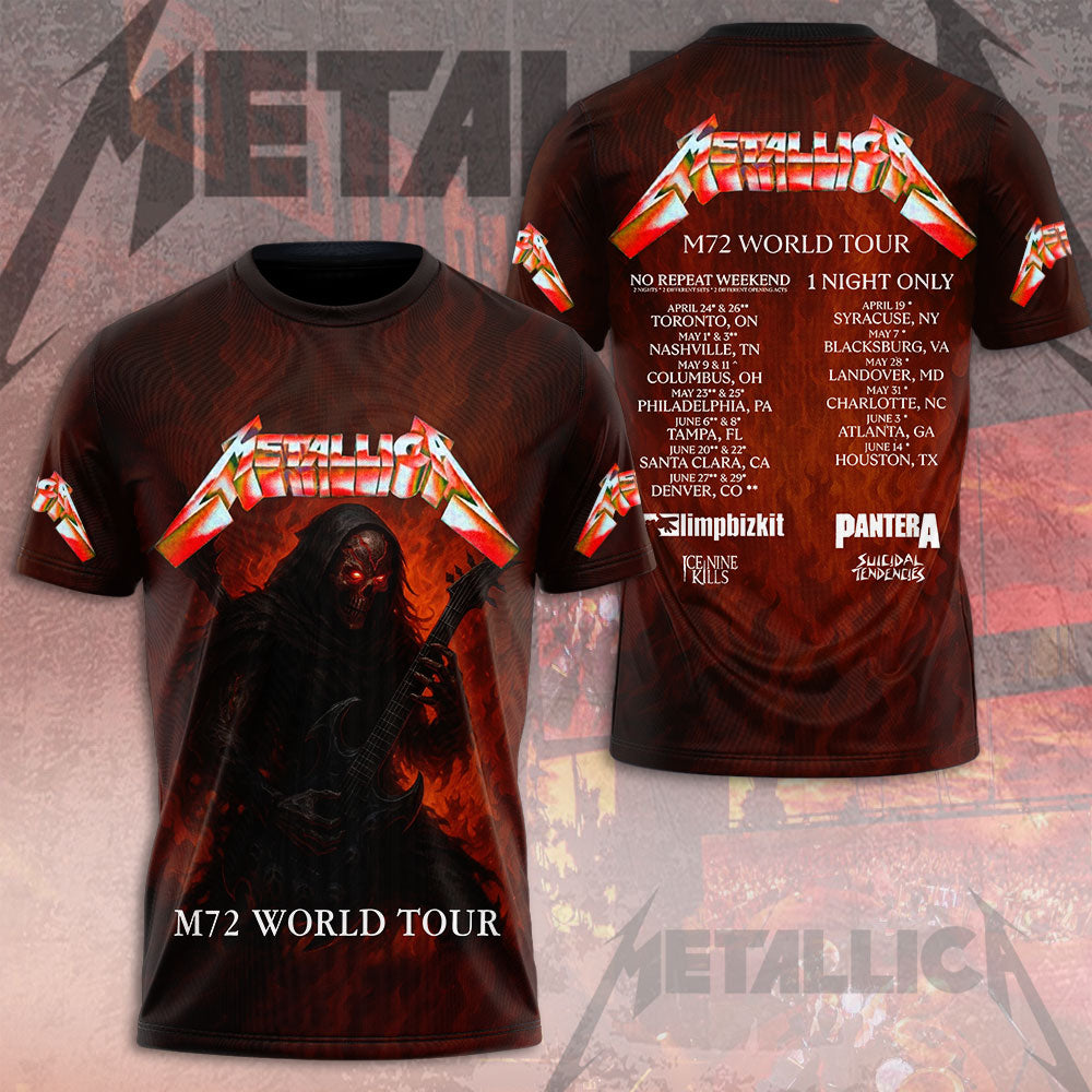 Metallica 2025 World Tour 3D Apparel – MAITM12626