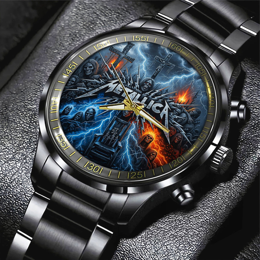 Metallica Black Stainless Steel Watch - MAITM14444