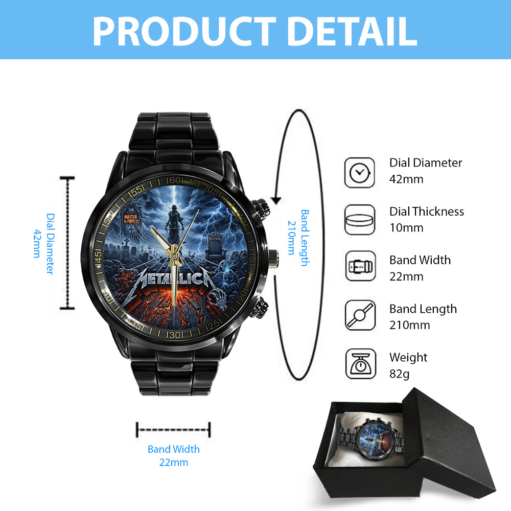 Metallica Black Stainless Steel Watch - MAITM14500