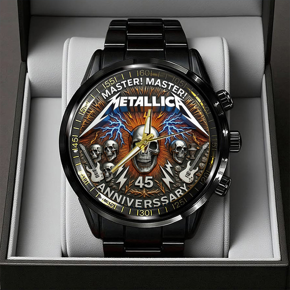 Metallica 45th Anniversary 2026 Black Stainless Steel Watch - TANTN17214