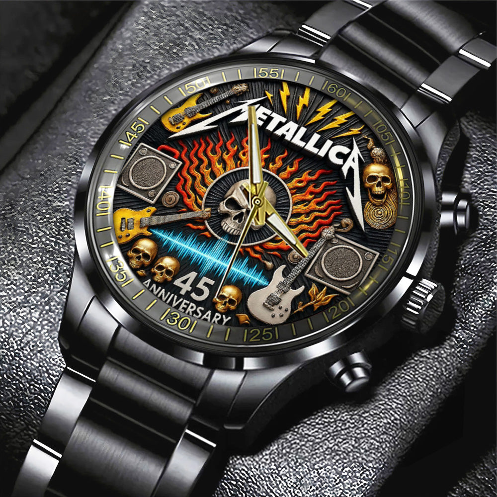 Metallica 45th Anniversary 2026 Black Stainless Steel Watch - TANTN17218
