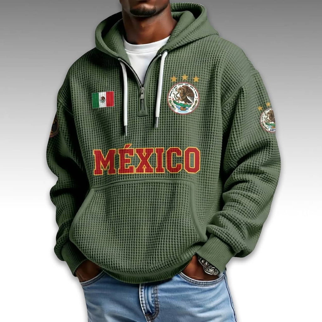 Mexico World Cup 2026 Waffle Quarter Zip Hoodie