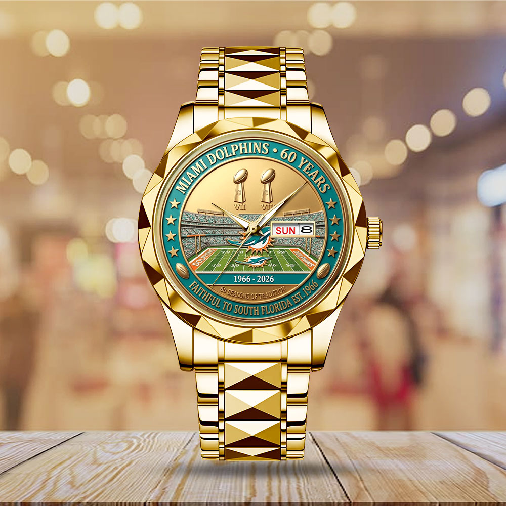 Miami Dolphins 60 years Alloy Luxury Quartz Watch - MAITM14246