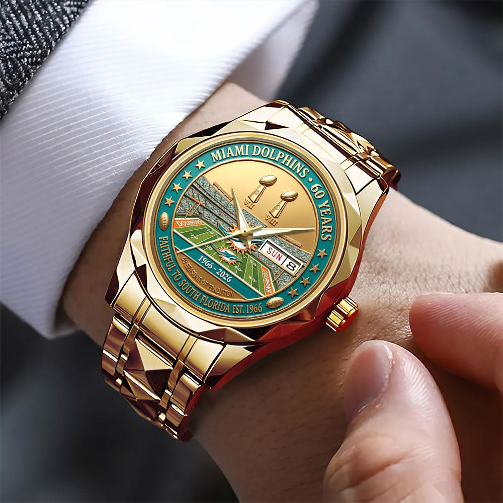 Miami Dolphins 60 years Alloy Luxury Quartz Watch - MAITM14246