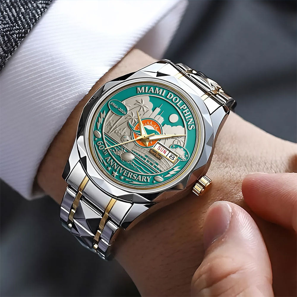 Miami Dolphins 60 years Alloy Luxury Quartz Watch - MAITM14247