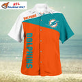 Miami Dolphins Aloha Shirt, Bold Color Block Team Style