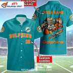 Miami Dolphins Aloha Shirt Custom Name Football Player