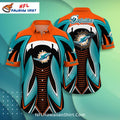 Miami Dolphins Aloha Shirt – Eye-catching Abstract Dolphins And Lines