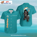 Miami Dolphins Aloha Shirt, Grim Reaper Custom Name Print