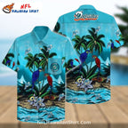 Miami Dolphins Aloha Shirt – Parrot And Palm Tree Design