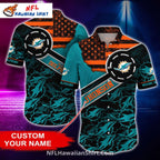 Miami Dolphins Aloha Shirt, Personalized Poker Chip Design