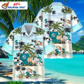 Miami Dolphins Aloha Shirt Snoopy Beach Vacation Theme