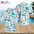 Miami Dolphins Aloha Shirt – Tropical Waves And Dolphins Design