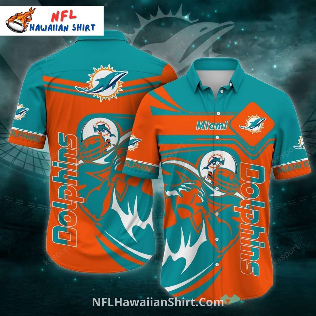 Miami Dolphins Bold Graphic Hawaiian Shirt