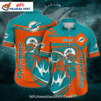 Miami Dolphins Bold Graphic Hawaiian Shirt