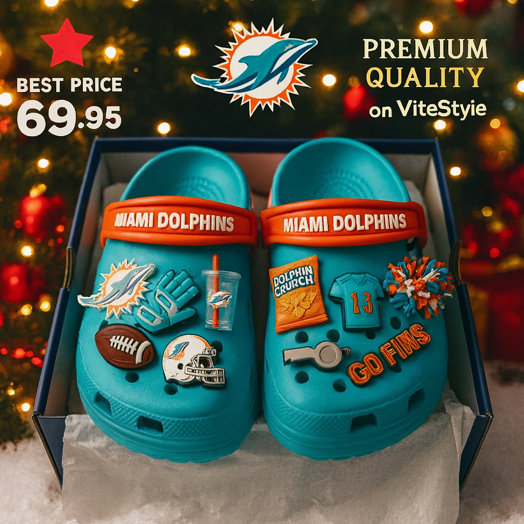 Miami Dolphins Croc Charms
